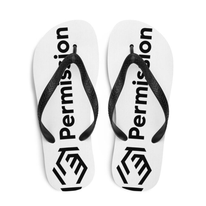 Permission black/white flip flops - ASK Redeem